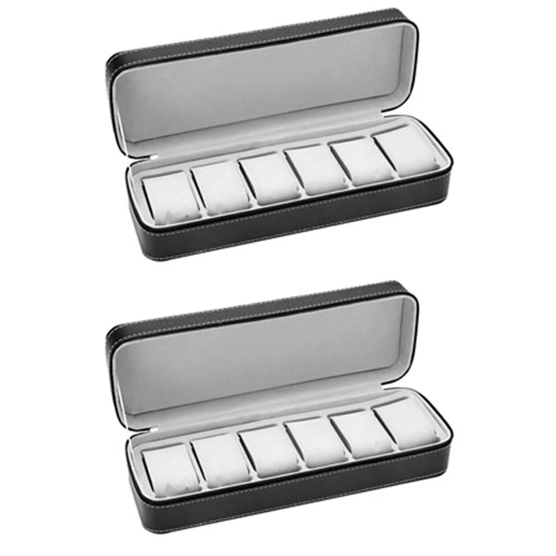 2 PCS Portable Travel Zipper Case Collector Storage Jewelry Storage Box Watch Organizer Box (Black)
2 PCS Portable Travel Zipper Case Collector Storage Jewelry Storage Box Watch Organizer Box (Black)