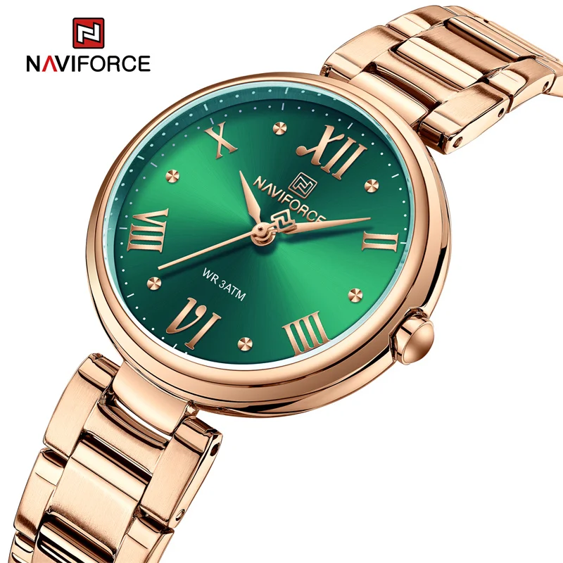 NAVIFORCE Brand Classic Elegant Watches for Women Quartz Luxury Simple Wristwatch Ladies Stainless Steel Clock Montre Femme 2023
NAVIFORCE Brand Classic Elegant Watches for Women Quartz Luxury Simple Wristwatch Ladies Stainless Steel Clock Montre Femme 2023