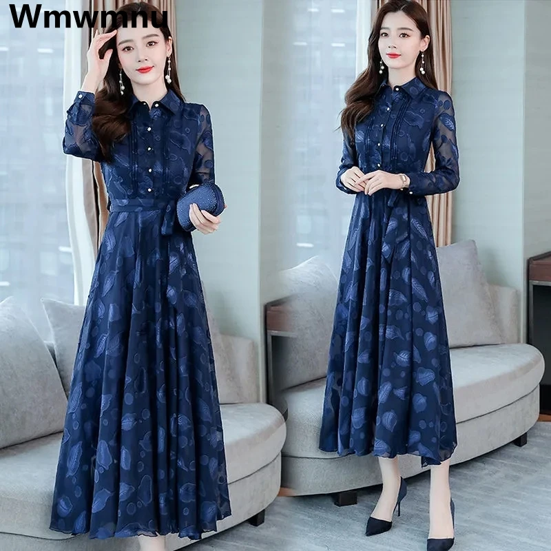 Print Chiffon Elegant Midi Dress Boho Spring Summer Women Dresses Lace Korean Fashion Vestidos Long Sleeve Casual Elbise New
Print Chiffon Elegant Midi Dress Boho Spring Summer Women Dresses Lace Korean Fashion Vestidos Long Sleeve Casual Elbise New