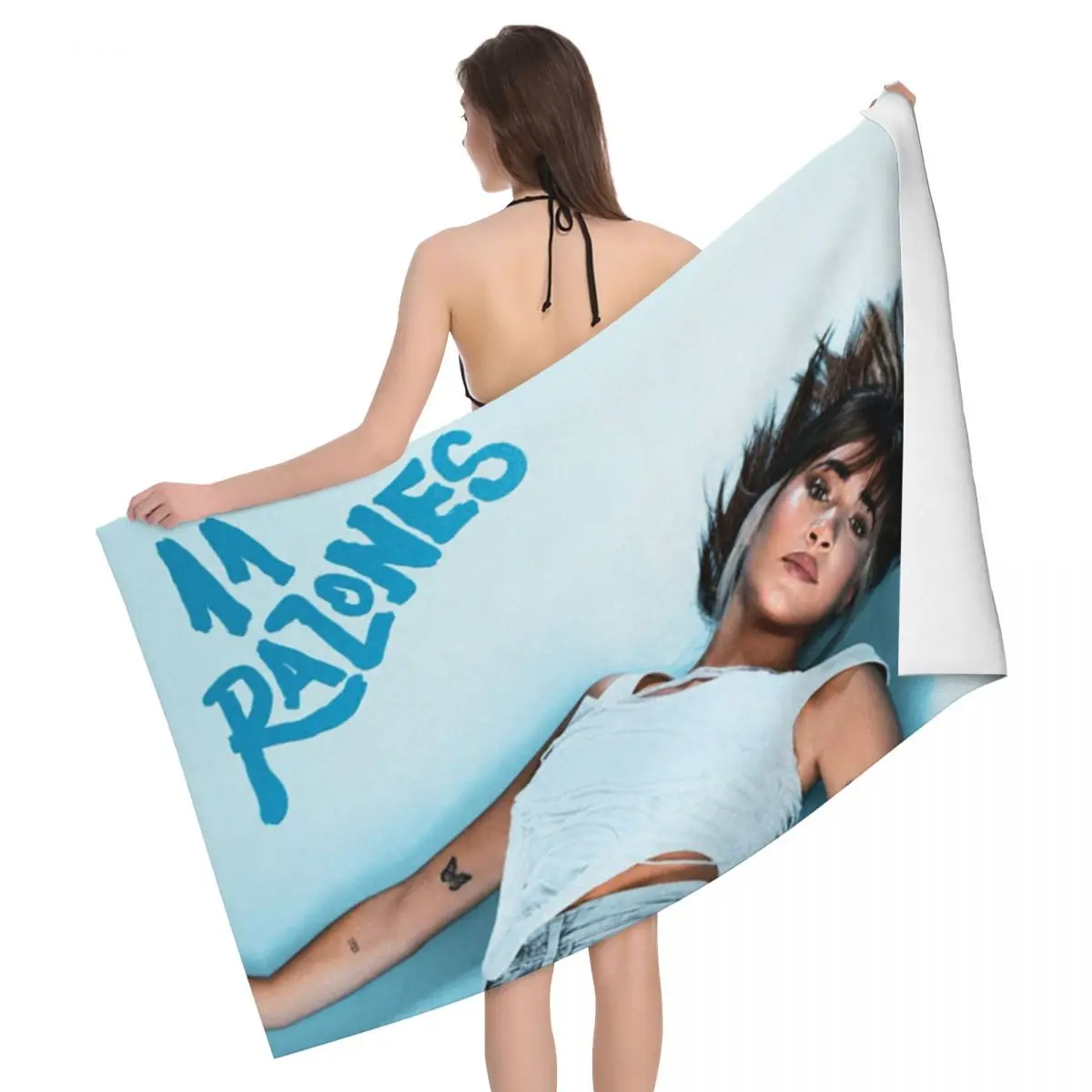 

Spanish Singer Aitana Beach Towel Quick Drying Music Soft Linen Microfiber Shower Sauna Towels