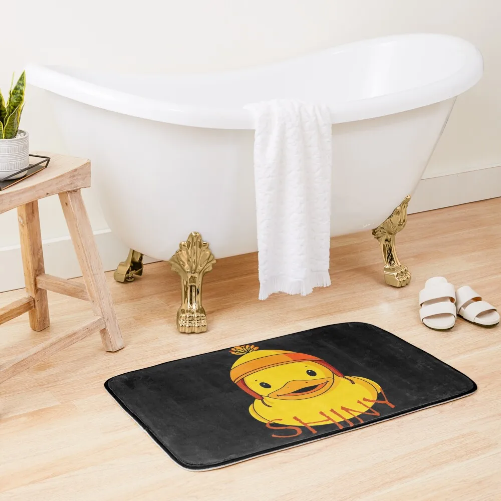 

Shiny Rubber Duck Bath Mat Anti-Slip Carpet Hallways Bathroom Use Absorbent Rug Bath Rugs Mat