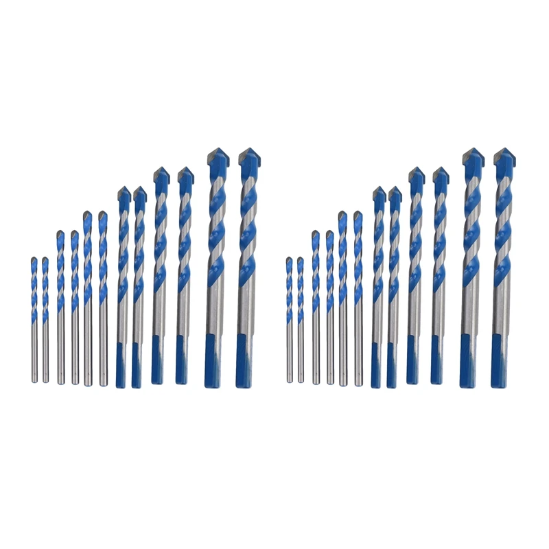 

24 Pcs Masonry Drill Bits Set 3Mm To 12Mm Carbide Twist Tips For WALL, BRICK, CEMENT, CONCRETE, GLASS, WOOD)