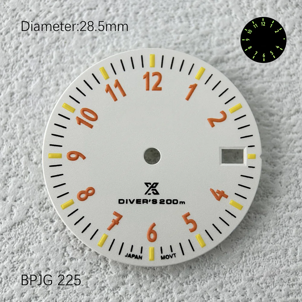 

Цифровые весы 28,5 мм, светящийся циферблат подходит для NH35/36/4R/7S, автоматический механизм, S логотип, аксессуары для часов, часы на заказ (1)
