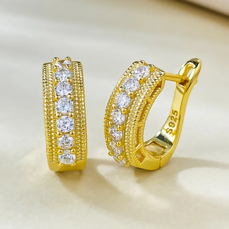 

925 silver hollow earrings, retro palace style, light luxury, high-end sense, earrings, temperament wholesale