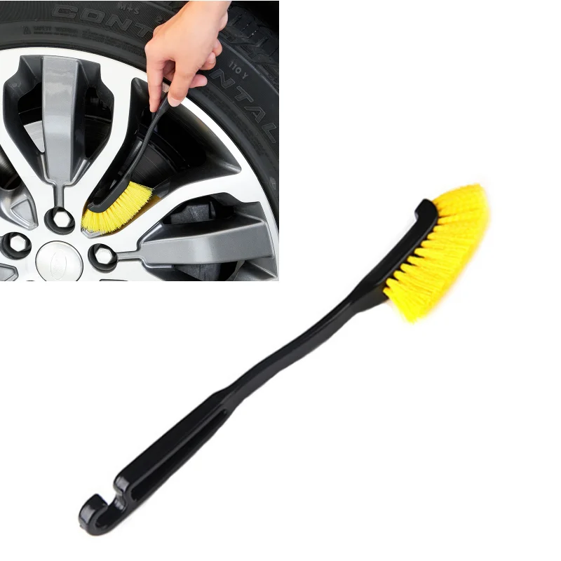 

Car Detailing Brush Wheel Tire Rim Truck SUV Wheel Wash Brushes with Plastic Handle Cleaning Detail Auto Washing Cleaner Tools