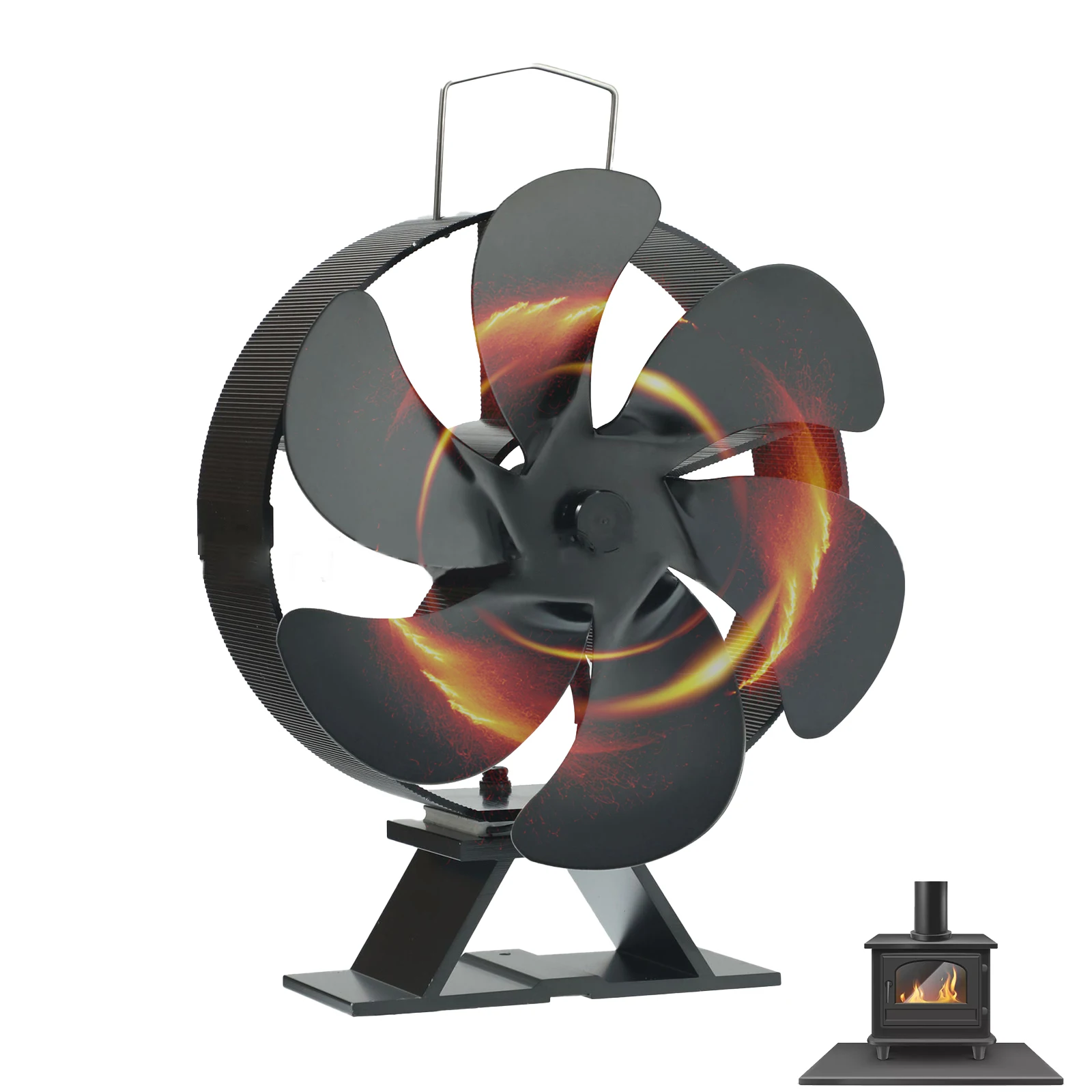 Fireplace Fan Overheating Protection Fan 6 Blade Furnace Fan Unpowered Quiet Running Round Longlifespan Home Accessories
Fireplace Fan Overheating Protection Fan 6 Blade Furnace Fan Unpowered Quiet Running Round Longlifespan Home Accessories