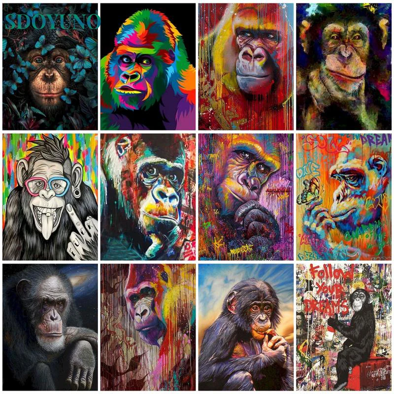 SDOYUNO Diy Paint By Numbers Colorful Orangutans Oil Painting By Number Animal Kit On Canvas Picture Handmade Adults Decor Gift
SDOYUNO Diy Paint By Numbers Colorful Orangutans Oil Painting By Number Animal Kit On Canvas Picture Handmade Adults Decor Gift