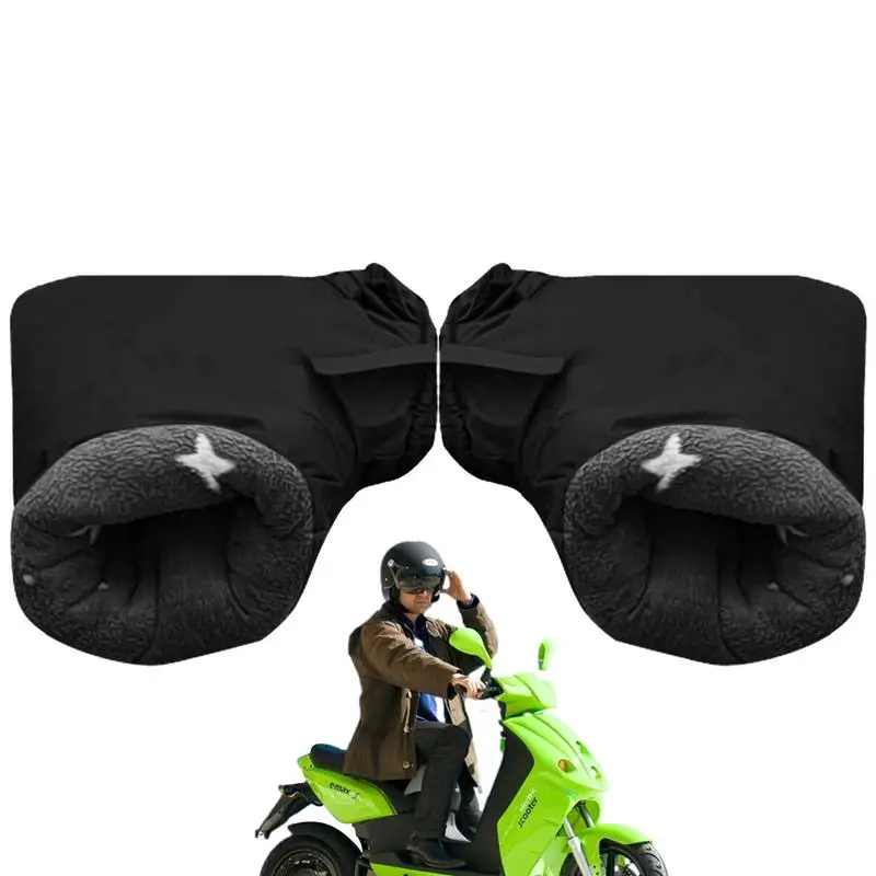 

Winter Motorcycle Riding Handlebar Muffs Protective Motorcycle Scooter Thick Warm Grip Handle Bar Muff Rainproof Warmer Gloves