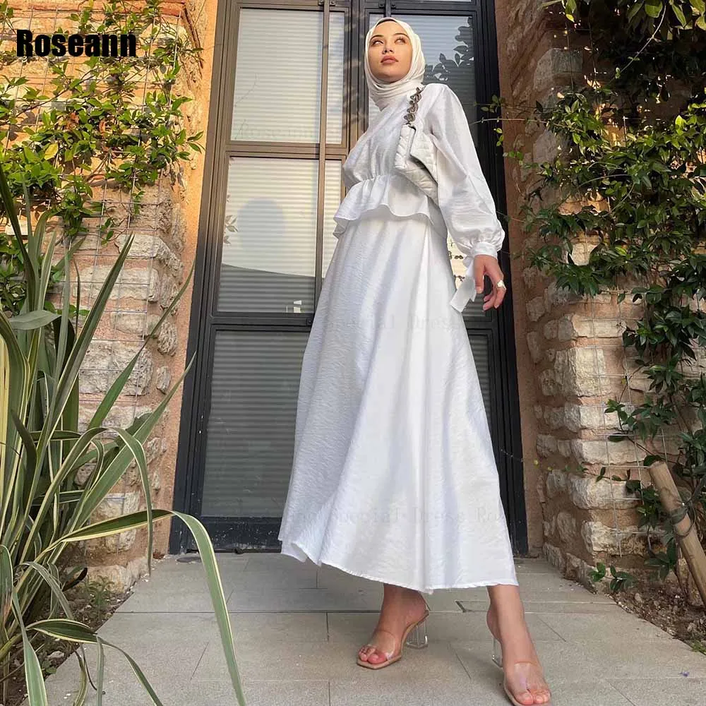 Muslim Simple 2024 New Design A-line Wedding Dresses Piping Full High Collar Satin Bride Dresses Anke Length robe de mariée
Muslim Simple 2024 New Design A-line Wedding Dresses Piping Full High Collar Satin Bride Dresses Anke Length robe de mariée