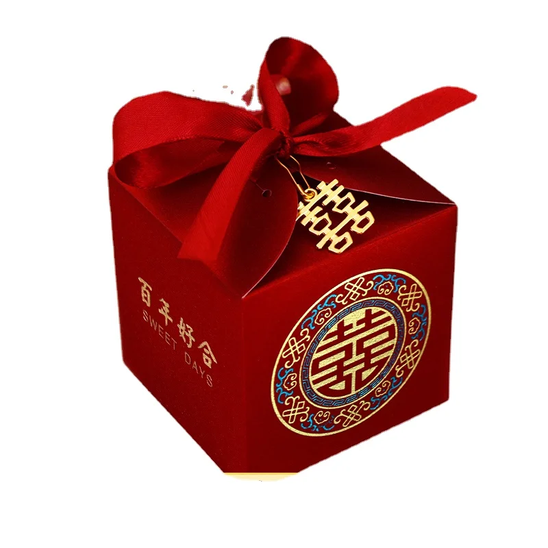 

Свадебная коробка для конфет Xi, китайская медная коробка для конфет Xi в ретро стиле, свадебный мешок для конфет, Подарочная коробка для конфет