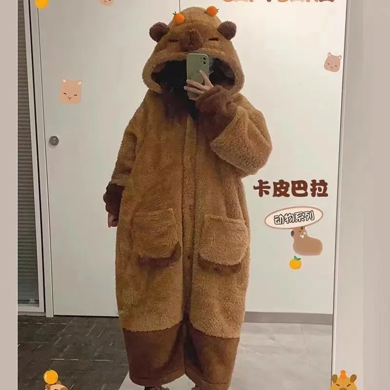 Capybara Pajamas Flannel Womens Anime Onesie Adults Animal Pajama Set Men Warm Winter Thick Bear Sleepwears Jumpsuits
Capybara Pajamas Flannel Womens Anime Onesie Adults Animal Pajama Set Men Warm Winter Thick Bear Sleepwears Jumpsuits