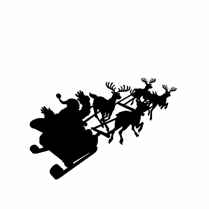 Driving Christmas Sleigh Decals High Quality Car Window Decoration Personality Pvc Waterproof Decals Black/white, 19cm*13cm 
Driving Christmas Sleigh Decals High Quality Car Window Decoration Personality Pvc Waterproof Decals Black/white, 19cm*13cm
