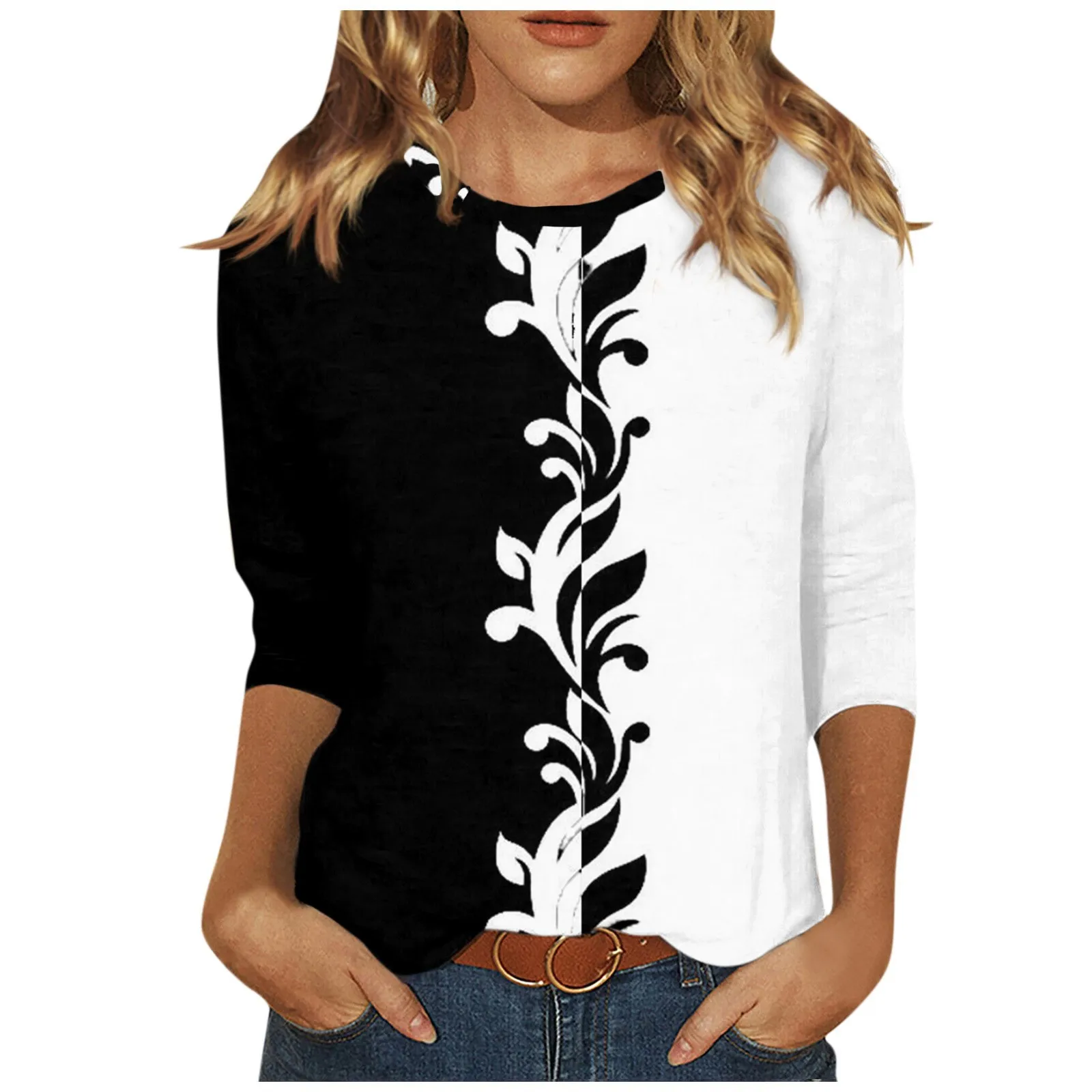 3/4 Sleeve Shirts For Women Cute Print Graphic Tees Blouses Casual Plus Size Basic Tops Pullover Women Clothes Roupas Feminina
3/4 Sleeve Shirts For Women Cute Print Graphic Tees Blouses Casual Plus Size Basic Tops Pullover Women Clothes Roupas Feminina