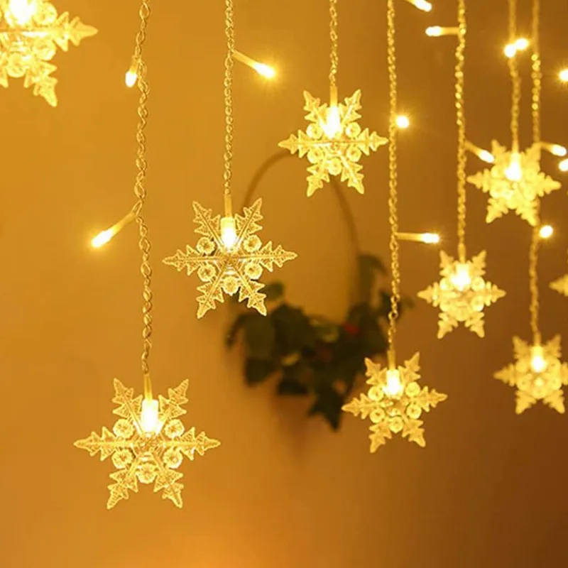 

Snowflake LED String Light Merry Christmas Decorations For Home 2023 Cristmas Ornament Navidad Noel Xmas Gifts New Year 2024