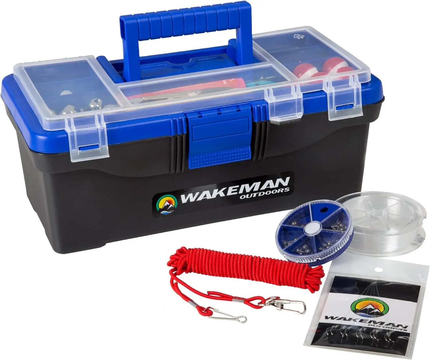 de pesca com bandeja única - Kit de equipamentos de 55 peças inclui pias, ganchos, iscas, boias e linha de pesca da Outdoors
de pesca com bandeja única - Kit de equipamentos de 55 peças inclui pias, ganchos, iscas, boias e linha de pesca da Outdoors