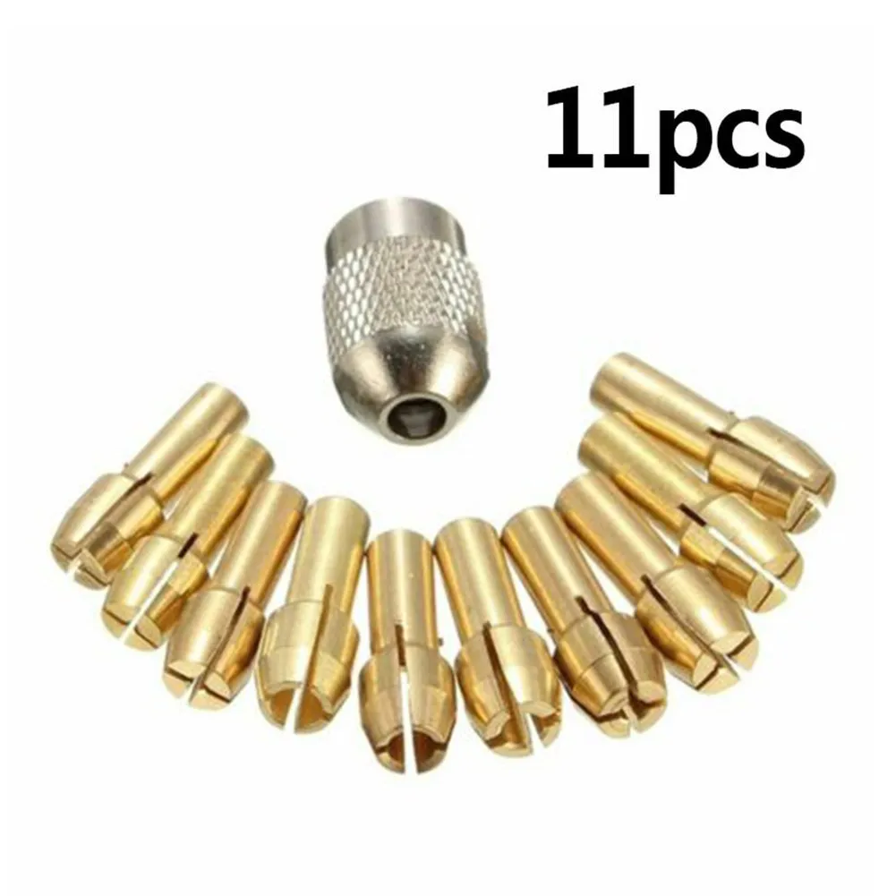 Durable New Practical Mini Drill Replace Replacement 11pcs/Set Accessories Brass Collet Chuck Hardware Hobby Home
Durable New Practical Mini Drill Replace Replacement 11pcs/Set Accessories Brass Collet Chuck Hardware Hobby Home