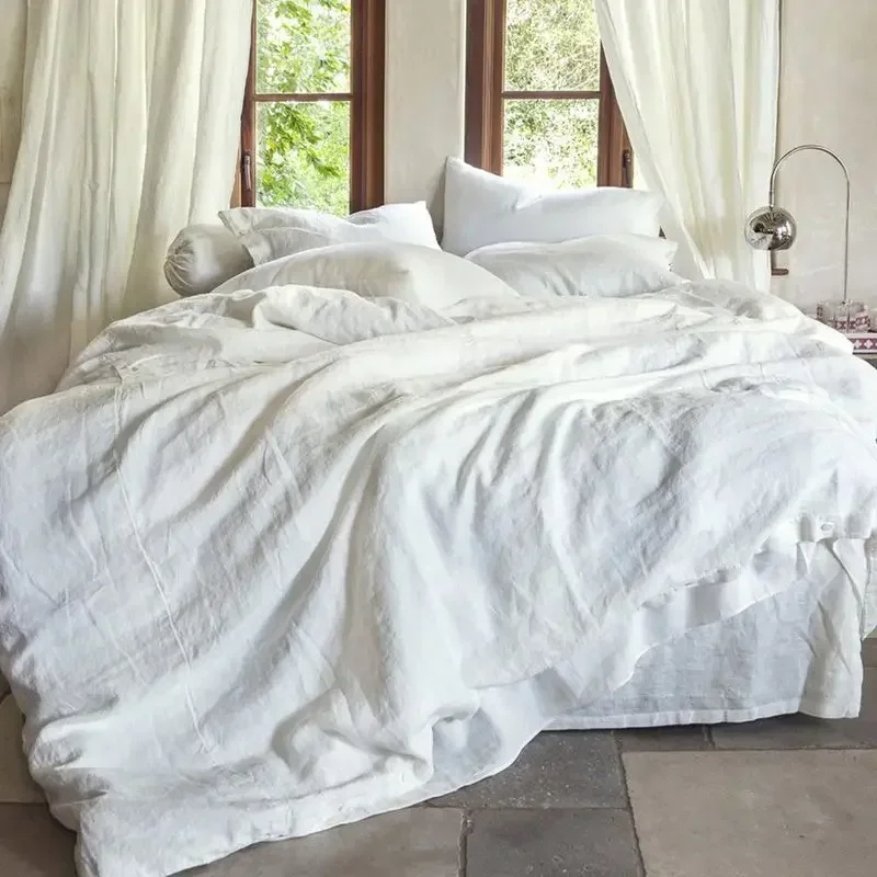 

Пододеяльник из 100% льна, простой стиль, натуральный французский Лен, однотонное мягкое дышащее прочное удобное постельное белье для дома, 1 шт.