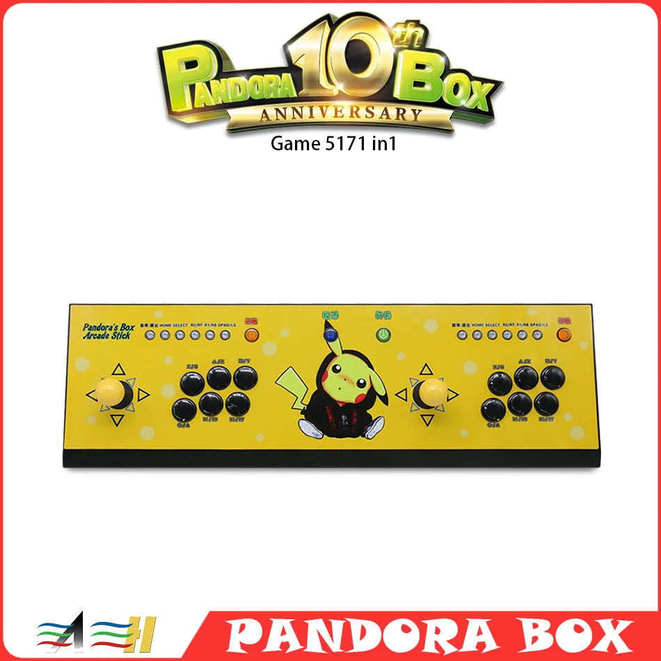 

2024 Pandora Box 10th 5171 in 1 bartop joystick Retro Arcade kit Console Boxing video game console Family Entertainment 3D Game