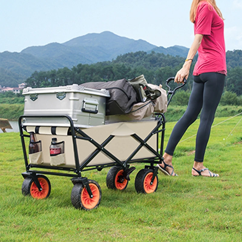 

New Garden Folding Carry Trolley Foldable Heavy Duty Camping Beach Carts Collapsible Kids Outdoor Stroller Wagon FW80