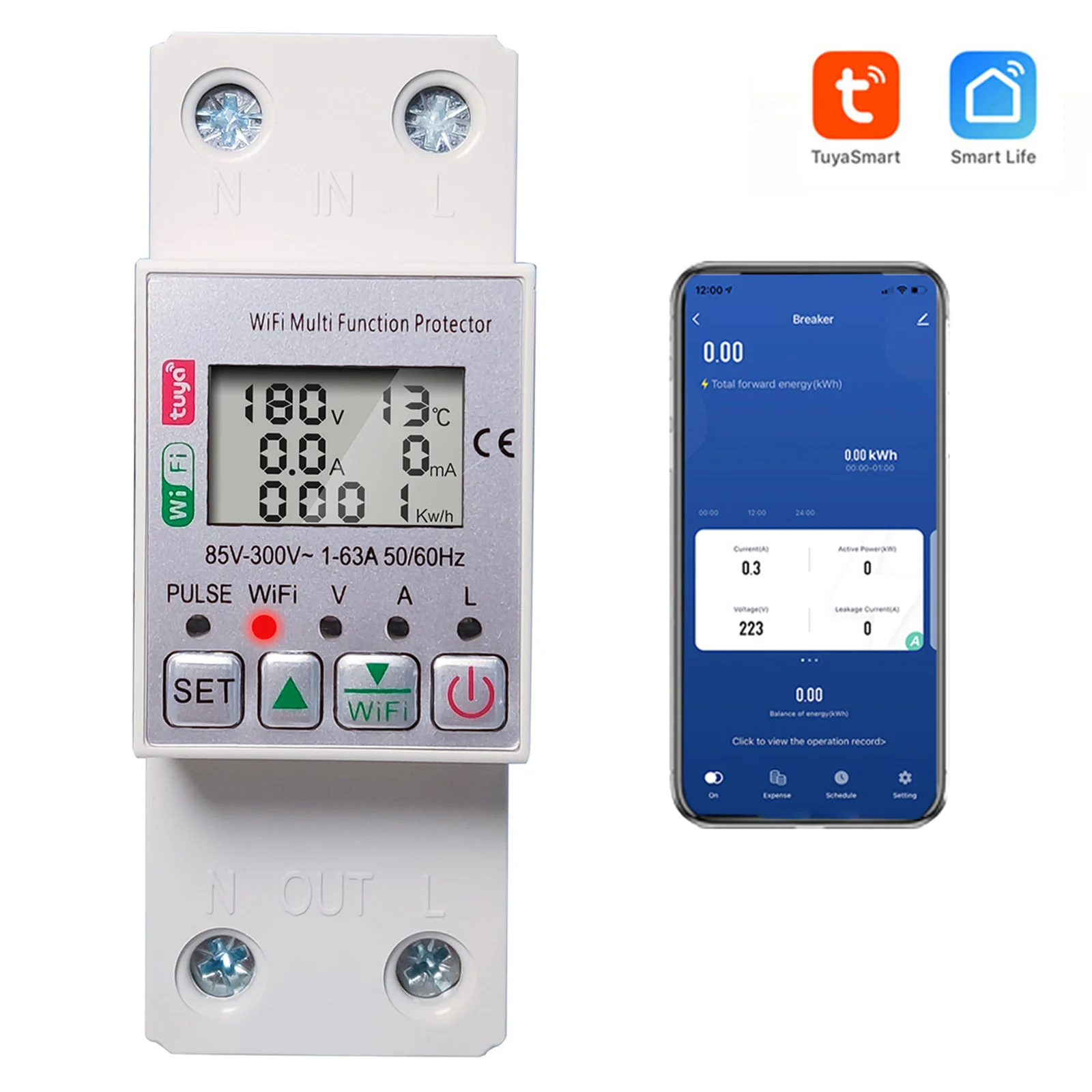 None WiFi Smart Meter Thermometer 10-99mA 1A-63A 1pcs 85V-300V Intelligent Protection Smart Breaker Smart Switch
None WiFi Smart Meter Thermometer 10-99mA 1A-63A 1pcs 85V-300V Intelligent Protection Smart Breaker Smart Switch