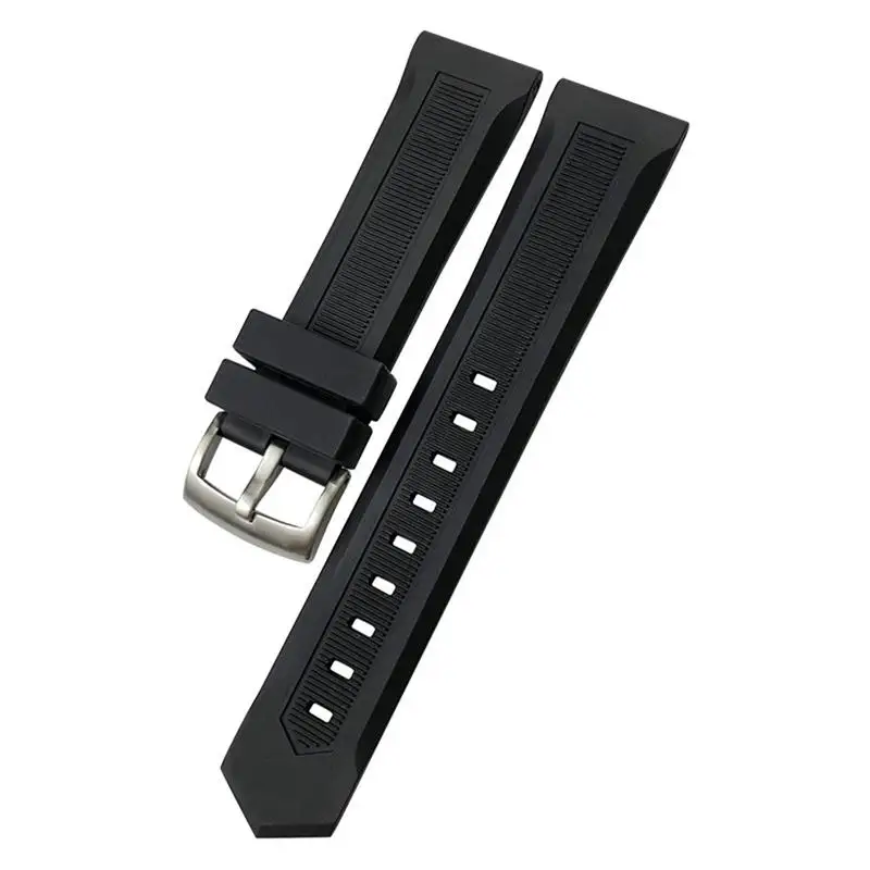 

HAODEE 19mm 20mm Black Nature Rubber Silicone Watchband 21mm 22mm Fit for Tag Heuer CARRERA F1 AQUARACER Heuer Buckle Watch