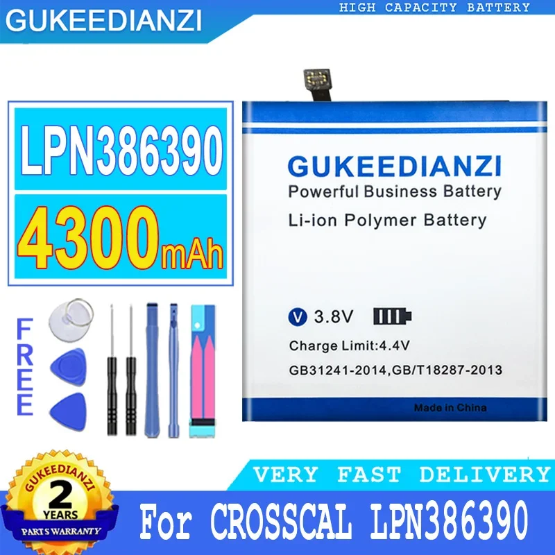 LPN386390 4300mAh Replacement High Capacity Mobile Phone Battery For CROSSCAL Rechargeable Smartphon Batteries
LPN386390 4300mAh Replacement High Capacity Mobile Phone Battery For CROSSCAL Rechargeable Smartphon Batteries