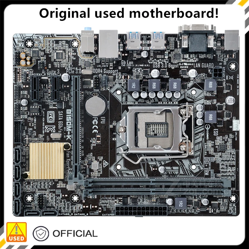For B150M-K Original Used Desktop Intel B150 32G DDR4 Motherboard LGA 1151 i7/i5/i3 USB3.0 SATA3
For B150M-K Original Used Desktop Intel B150 32G DDR4 Motherboard LGA 1151 i7/i5/i3 USB3.0 SATA3