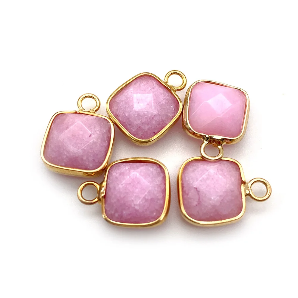 Natural Stone Pendants Chalcedony Faceted Square Charms for Jewelry Making DIY Necklace Bracelet Earrings Supplies Accessories
Natural Stone Pendants Chalcedony Faceted Square Charms for Jewelry Making DIY Necklace Bracelet Earrings Supplies Accessories