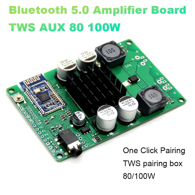 Плата усилителя Bluetooth 5,0, TWS AUX 80/100 Вт, последовательный порт для изменения имени, моно стерео модуль, беспроводной стерео усилитель
Плата усилителя Bluetooth 5,0, TWS AUX 80/100 Вт, последовательный порт для изменения имени, моно стерео модуль, беспроводной стерео усилитель