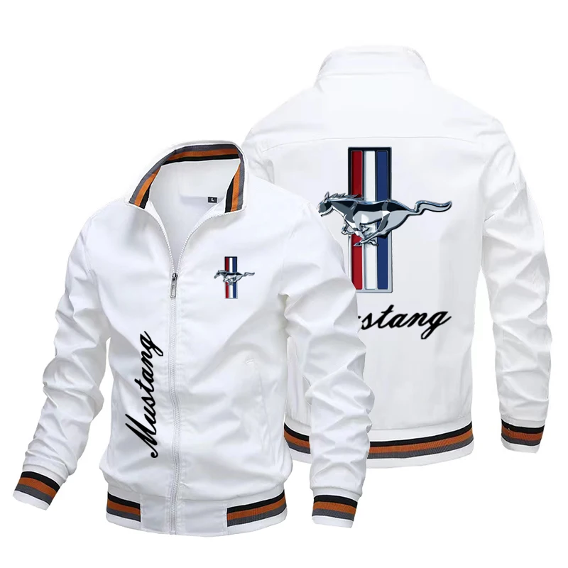 

2023 New Trendy Hot Sale Ford Mustang Logo Men's Jacket Fashion Brand Jacket High Quality Oversized Moto Racing Breathable Tops