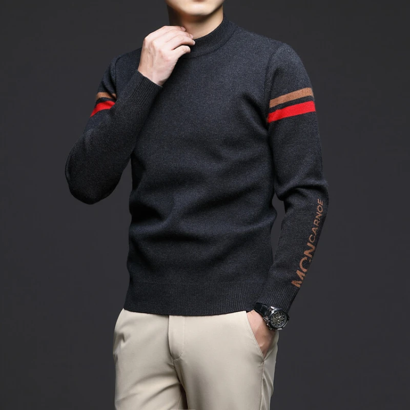 

Men's Winter Sweater Round Neck Loose Youth Fashion Urban Simple South Korea Fashionable Warm Anti-Pilling Sweater