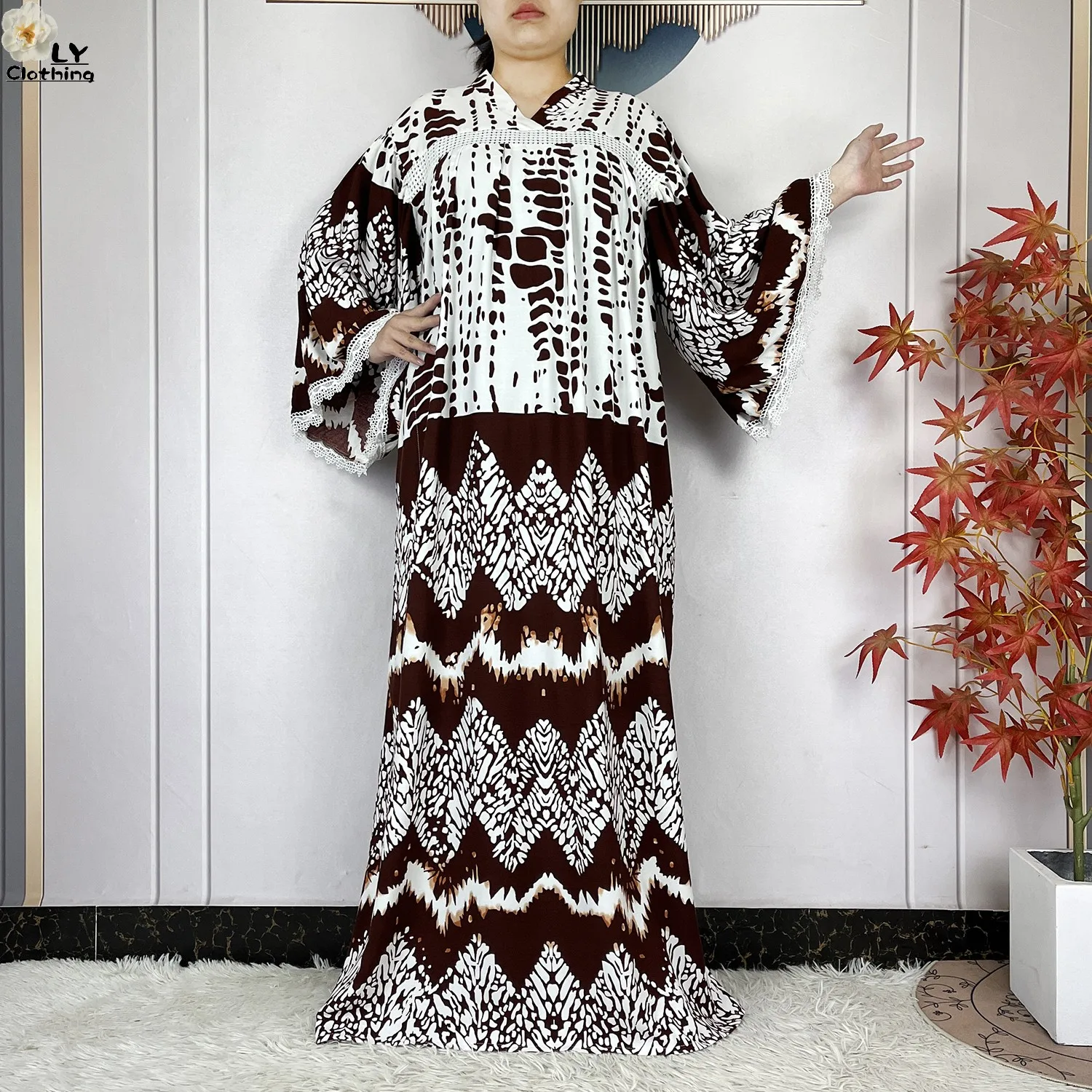 أحدث عباءة أفريقية لعام 2026 مطبوعة من القطن الخالص للنساء، فستان طويل فضفاض، أزياء دبي العصرية للعطلات والحفلات مع وشاح كبير أحدث عباءة أفريقية لعام 2026 مطبوعة من القطن الخالص للنساء، فستان طويل فضفاض، أزياء دبي العصرية للعطلات والحفلات مع وشاح كبير