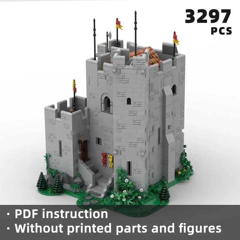 

medieval castle keep military bricks knight fortress stronghold architecture blocks moc medieval military castle bricks moc gift