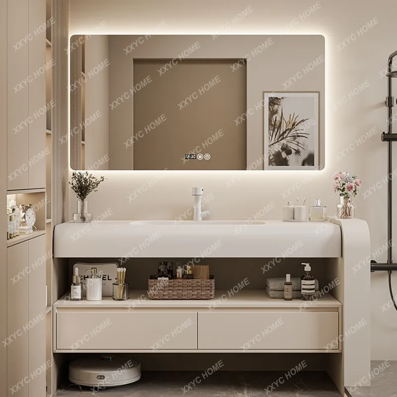 

Дуговая Сливочная стильная полностью умывальная раковина, умывальная раковина для ванной, умывальная раковина, комбинированный шкаф для умывальника