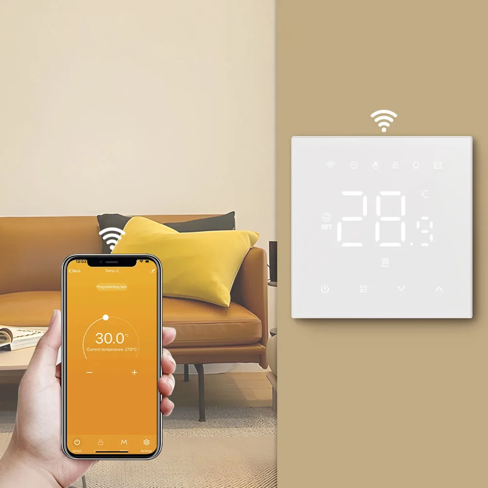Anti Frost Wifi Thermostat 3A Water Heating App Voice Control Adjustable Backlight Brightness Family Share Function
Anti Frost Wifi Thermostat 3A Water Heating App Voice Control Adjustable Backlight Brightness Family Share Function