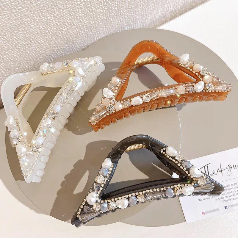 Retro Baroque Hair Claws for Women Crystal Pearl Hair Clips Large Geometry Acetic Acid Hairpin Headwear Girl Hair Accessories
Retro Baroque Hair Claws for Women Crystal Pearl Hair Clips Large Geometry Acetic Acid Hairpin Headwear Girl Hair Accessories