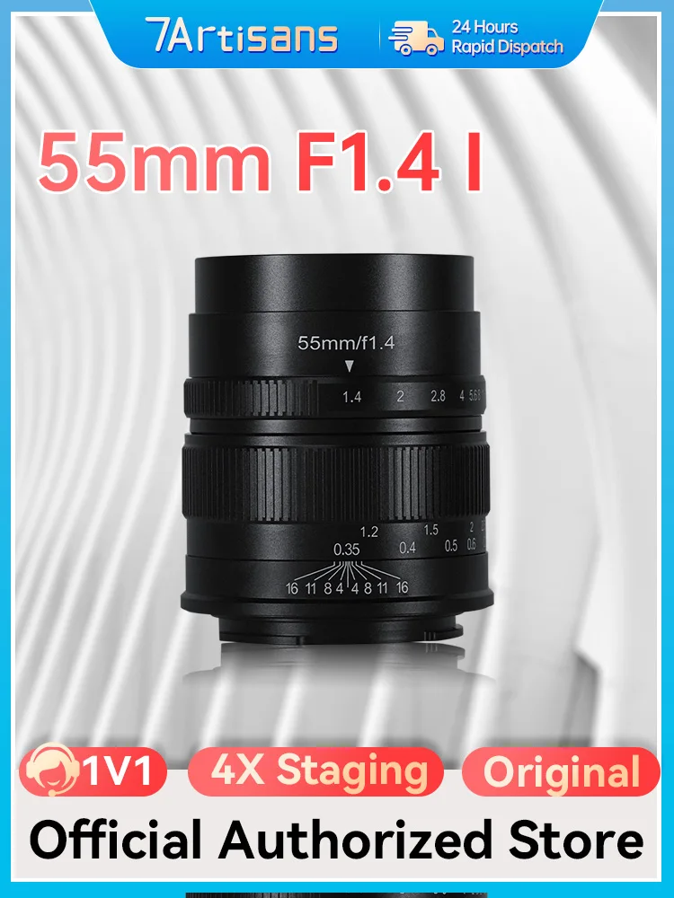 

Объектив 7artisans 55 мм F1.4 II с большой диафрагмой для Sony E A6600 Canon EF-M Canon RF Fuji XF Micro 4/3 Nikon Z Mount