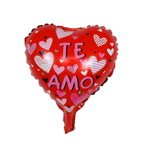 

Lot of 50 10Inch Foil Spanish Heart Te Amo Balloons Wedding Party Decorations Mother's Days Valentine's Day Air Globos Supplies