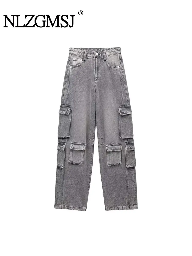 Nlzgmsj TRAF Cargo Pants Women Jeans Vintage Street Distressed Wash Baggy Jeans Women Casual Wide Leg Jeans Woman Pants
Nlzgmsj TRAF Cargo Pants Women Jeans Vintage Street Distressed Wash Baggy Jeans Women Casual Wide Leg Jeans Woman Pants