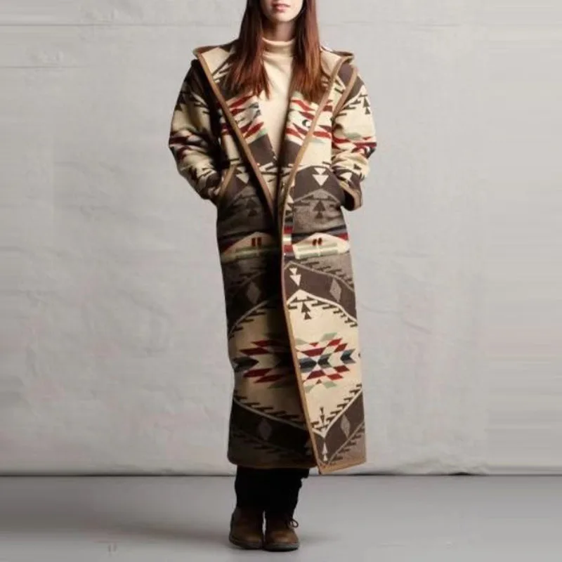 Geometry Print Faux Wool Blends Luxury Vintage X-Long Coats Jackets Women Warm Winter Outerwear 2022 Autumn New Female Fashion
Geometry Print Faux Wool Blends Luxury Vintage X-Long Coats Jackets Women Warm Winter Outerwear 2022 Autumn New Female Fashion