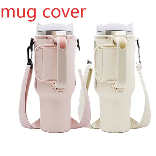 

Water Bottle Carrier Bag Compatible with Stanley 40oz Tumbler with Handle Water Bottle Holder with Adjustable Shoulder Strap