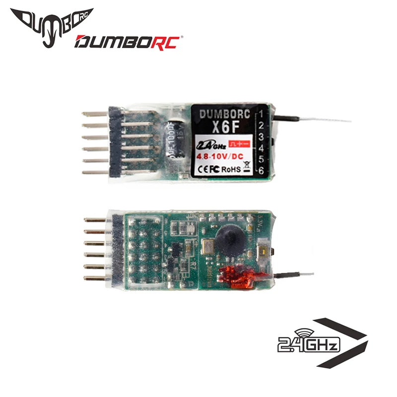 DUMBORC RC Car Receiver X6F MINI 2.4G 6CH Remote Radio Control for X4 X5 X6 Transmitter Controller Boat Tank Vehicle Acessorios
DUMBORC RC Car Receiver X6F MINI 2.4G 6CH Remote Radio Control for X4 X5 X6 Transmitter Controller Boat Tank Vehicle Acessorios