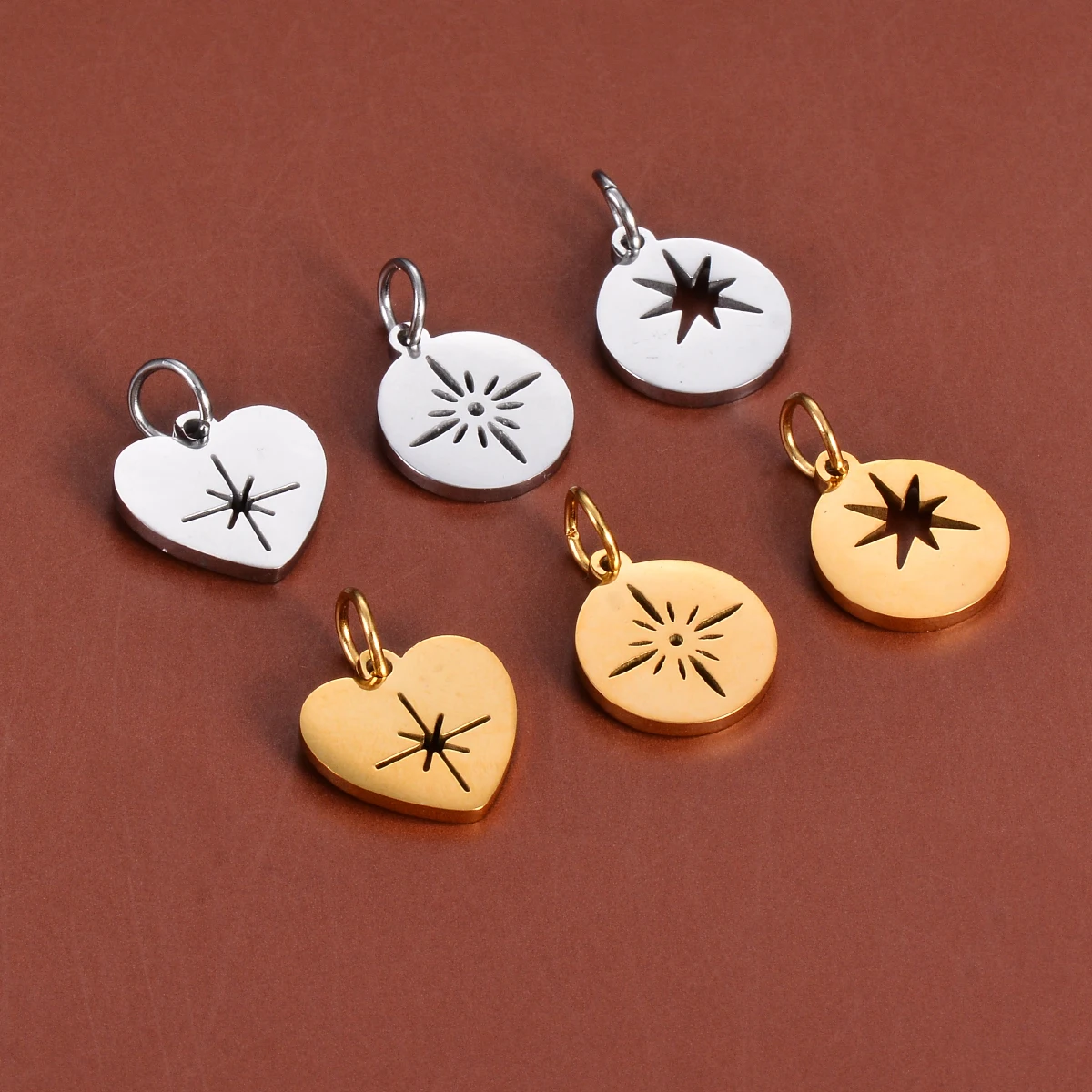 5Pcs Stainless Steel Round Hollow Star Charms Pendant Wholesale DIY Earrings Necklace Bracelet Jewelry Making Supplies
5Pcs Stainless Steel Round Hollow Star Charms Pendant Wholesale DIY Earrings Necklace Bracelet Jewelry Making Supplies