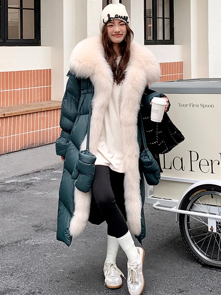 Зимние женские теплые длинные пальто с гусиным пухом, толстая женская верхняя одежда с воротником из натурального Лисьего меха, парка, пуховые куртки
Зимние женские теплые длинные пальто с гусиным пухом, толстая женская верхняя одежда с воротником из натурального Лисьего меха, парка, пуховые куртки