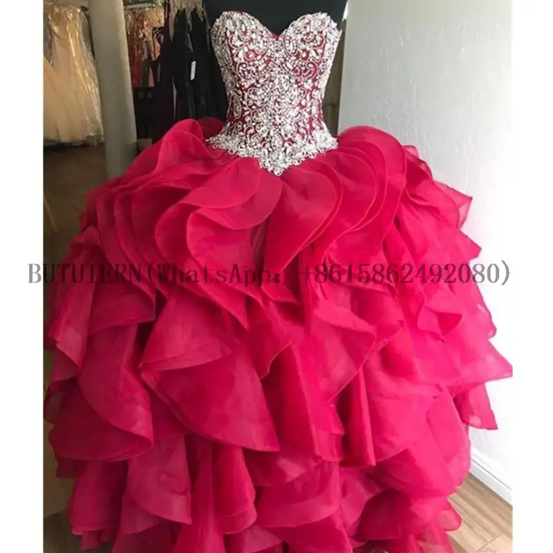 Charming Sweetheart Ball Gown Ruffles Dress Princess Beaded Sequined Quinceanera Dresses Sweet 16 Vestidos De 15 Anos
Charming Sweetheart Ball Gown Ruffles Dress Princess Beaded Sequined Quinceanera Dresses Sweet 16 Vestidos De 15 Anos