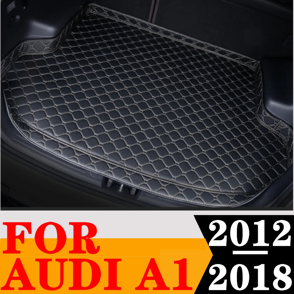 

Sinjayer коврик для багажника автомобиля, водонепроницаемые коврики для багажника автомобиля, Высокие боковые задние накладки для груза, подкладка для AUDI A1 2012 2013-2018