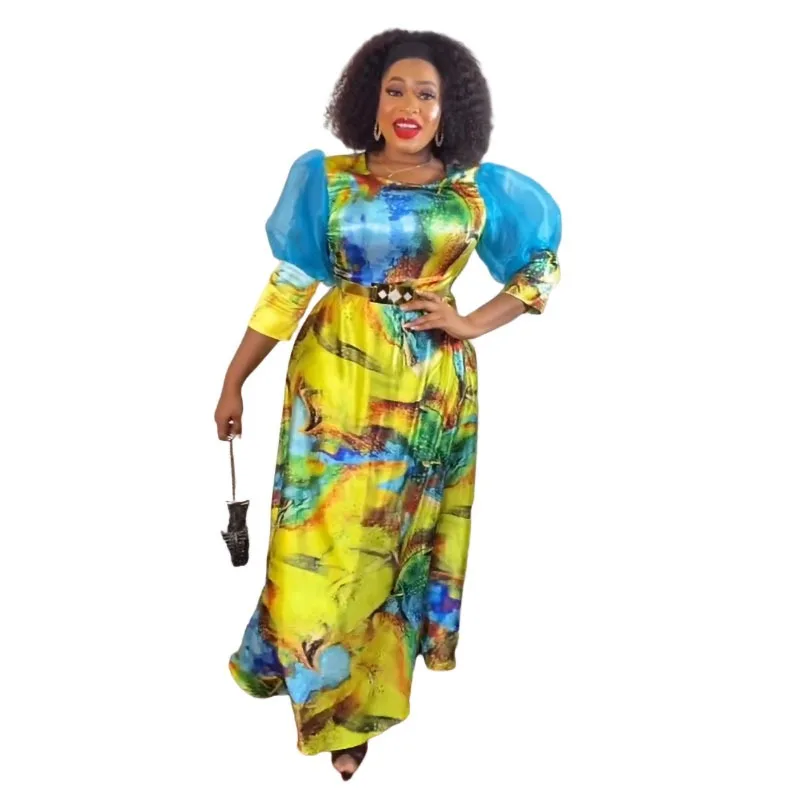 African Print Dresses for Women Autumn Elegant African Half Sleeve O-neck Polyester Wedding Party Maxi Dress African Clothes
African Print Dresses for Women Autumn Elegant African Half Sleeve O-neck Polyester Wedding Party Maxi Dress African Clothes