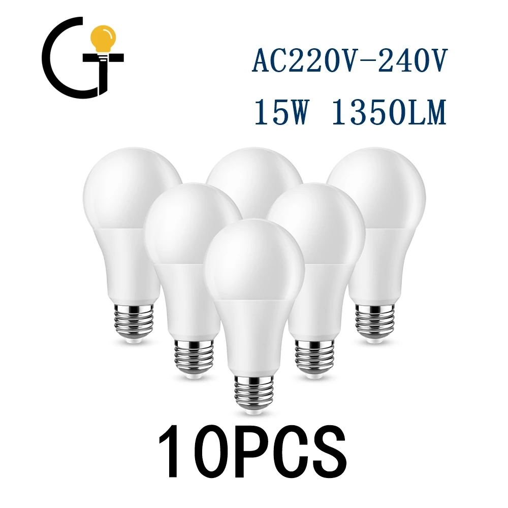 10PCS 2022 Focos High Brightness LED Bulb Lamps A60 E27 B22 AC220V-240V 15W Power 3000K/4000K/6000K Lampada Energy Saving Lamp
10PCS 2022 Focos High Brightness LED Bulb Lamps A60 E27 B22 AC220V-240V 15W Power 3000K/4000K/6000K Lampada Energy Saving Lamp