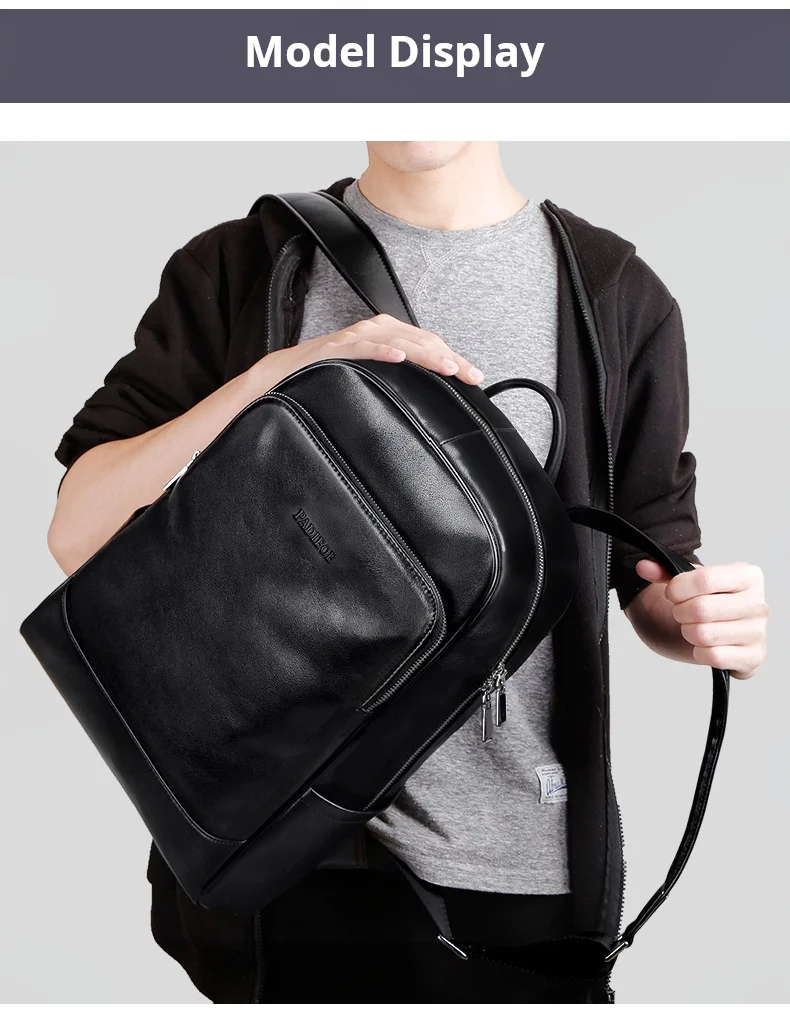 حقيبة ظهر عصرية من جلد البقر الطبيعي، حقيبة كتف مزدوجة فاخرة خفيفة الوزن، حقيبة رجالية أنيقة للأعمال حقيبة ظهر عصرية من جلد البقر الطبيعي، حقيبة كتف مزدوجة فاخرة خفيفة الوزن، حقيبة رجالية أنيقة للأعمال