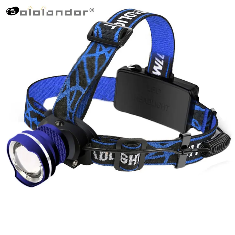 

RJ-2190 XML T6 LED Headlamp 3000LM 4-Mode Zoom Powerful Headlight Rechargeable 18650 Waterproof Head Flash Torch Camping Hunting